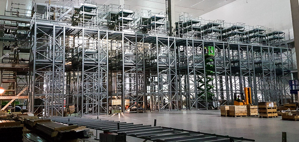 High bay warehouse Kremsmueller installation